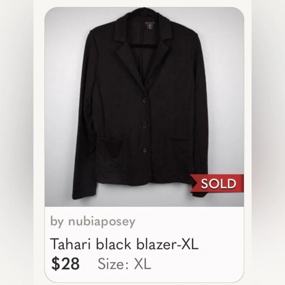 Black Blazer Size 10 Corpcore Boardroom Office siren